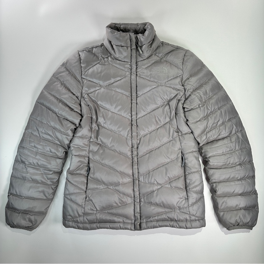 The North Face Puffer Jacket 550 Fill Chevron Down Grey S - Picture 2 of 13